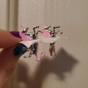 * FREE W PURCHASE * Pink Unicorn Earrings